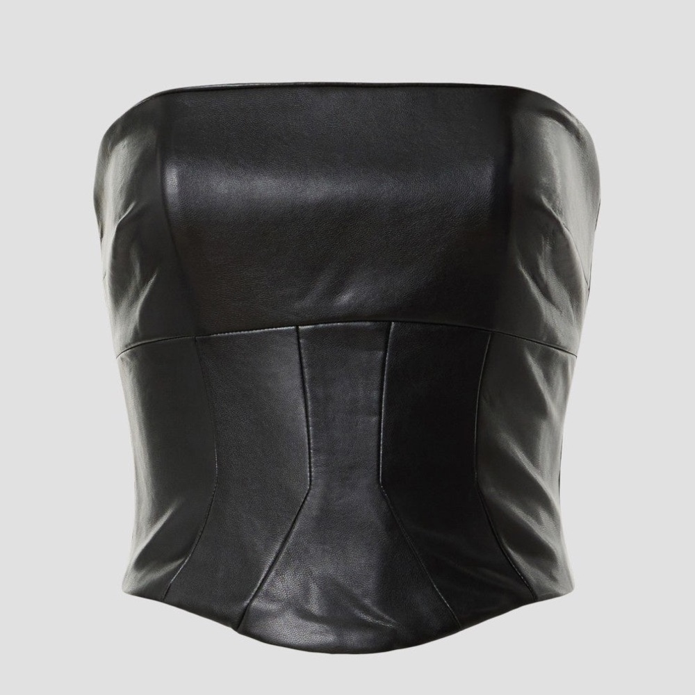 Nicholas Marlena Bustier Top size M vegan leather